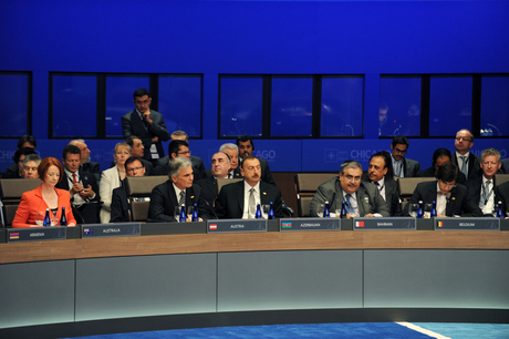 Prezident Çikaqoda dövlət başçılarının görüşündə iştirak edib