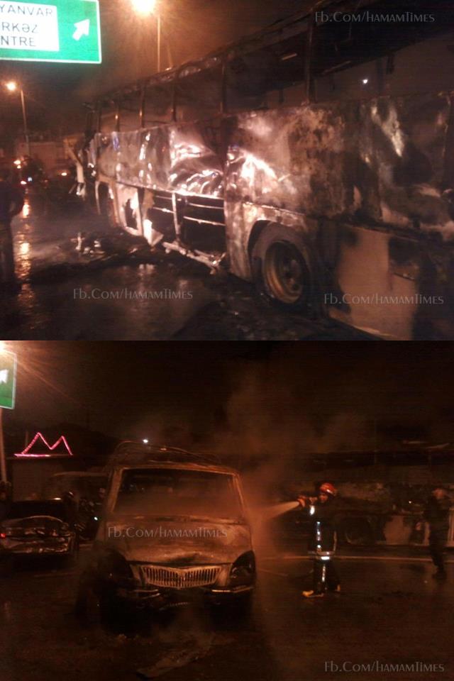 Bakıda avtobus yandı: ölən və xeyli yaralanan var
