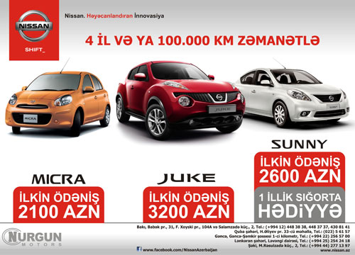 Nissan Azərbaycan-dan payız mövsümü üçün əla fürsət!