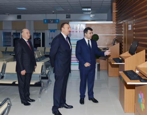Prezident İlham Əliyev “ASAN xidmət” mərkəzinin açılışında - FOTO