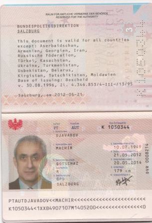 Avstriya Mahir Cavadova 13 ölkəyə getməyi qadağan edib - FOTO