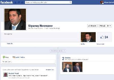 Siyavuş Novruzov da Facebook-a gəlib