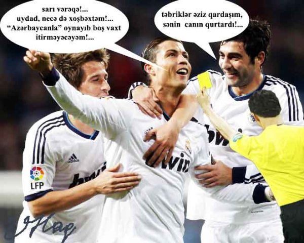 RUBRİKA: “Gündəm-Karikatura” - Bakıya gələn Ronaldo: “Uydad, necə xoşbəxtəm!..”
