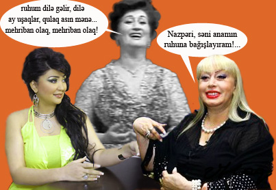 RUBRİKA: “Gündəm-Karikatura” - Müğənnilərin mərhum sənətkarın ruhunu narahat etməkləri...