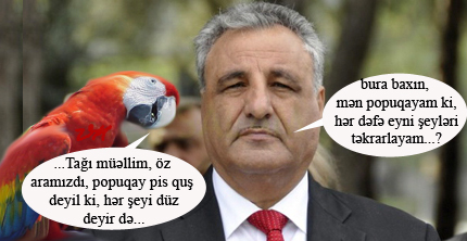 RUBRİKA: “Gündəm-Karikatura” - “Popuqay”la Tağı Əhmədovun dialoqu
