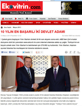 Prezident İlham Əliyev “10 ilin dövlət adamı” seçilib