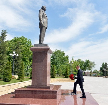 Prezident Şamaxıya səfər edib