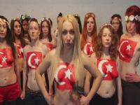 Çılpaq qızlardan Ərdoğana etiraz - FOTO+VİDEO