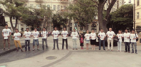 İlqar Məmmədovun tərəfdarları aksiya keçirdi - FOTO