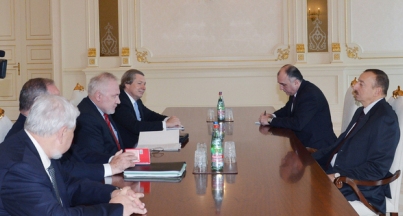 İlham Əliyev Minsk qrupunun həmsədrlərini qəbul edib