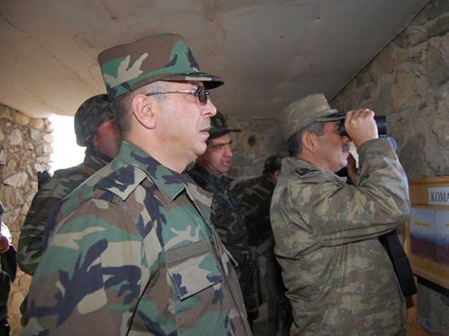 Azərbaycanın müdafiə naziri və Baş Qərargah rəisi cəbhədə olublar - FOTOLAR