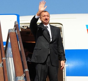 İlham Əliyev Litvaya gedib