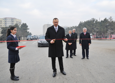 Prezident yolun açılışında - FOTOLAR
