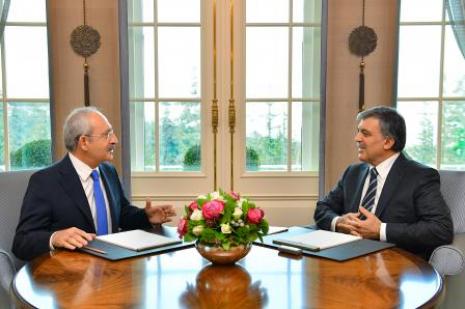 Prezident müxalifət lideri ilə görüşdü - FOTO