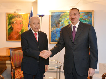 İlham Əliyev Davosda İsrail prezidenti ilə görüşüb