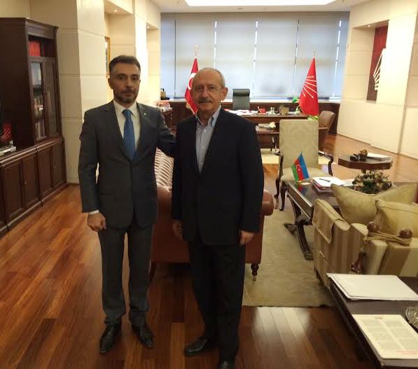 Azərbaycanın partiya sədri Kamal Kılıçdaroğlu ilə görüşüb - FOTOLAR
