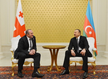 İlham Əliyev Georgi Marqvelaşvili ilə görüşdü