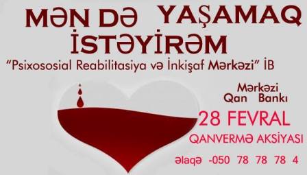 Uşaqlar üçün qanvermə təşkil olunub