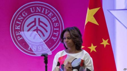 Mişel Obama Çində insan azadlıqlarını təbliğ edibb