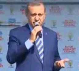 Ərdoğanın səsi batdı - VİDEO
