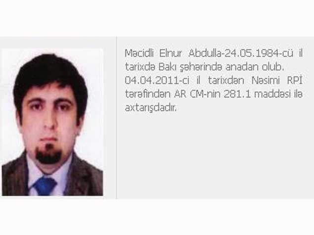 Elnur Məcidli Bakı polisi tərəfindən axtarışa verildi