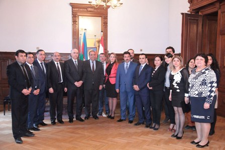Azərbaycan nümayəndə heyəti Budapeştdəki səfirliyimizdə olub - FOTO