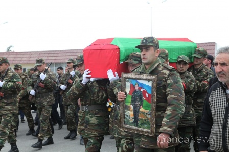 Gəncəli şəhid bu gün torpağa tapşırılıb - FOTO