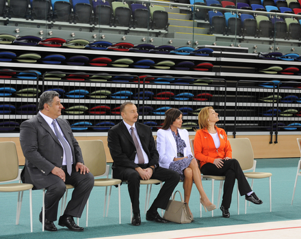 İlham Əliyev və Mehriban Əliyeva Milli Gimnastika Arenasının açılışında - FOTOLAR