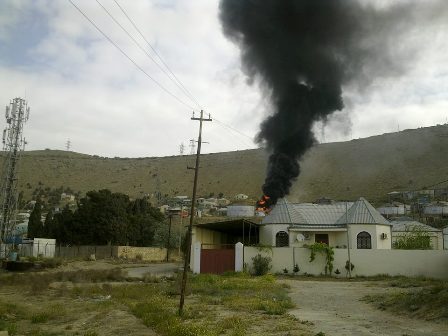 Bakıda neft çənlərində partlayış və yanğın olub