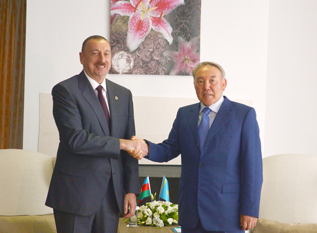 İlham Əliyevdən  Nazarbayevə TƏŞƏKKÜR - FOTOLAR 