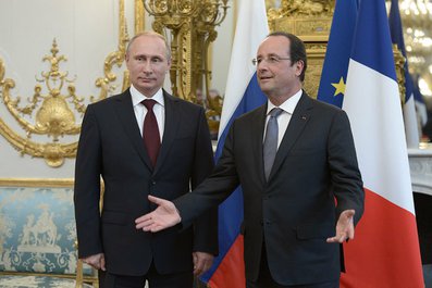 Putin Ollandla bir araya gəldi - FOTOLAR