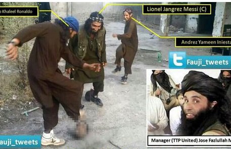 İŞİD-in daha bir vəhşiliyi: kəsdikləri adamın başı ilə futbol oynayırlar