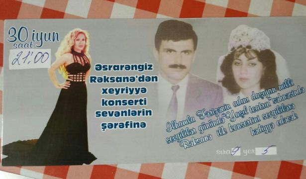 Rəksanə İlhamla Fərizənin ailəsini konsertə dəvət etdi