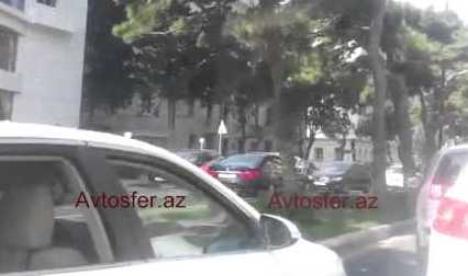 Abutalıbovun maşını qanunu pozdu - VİDEO