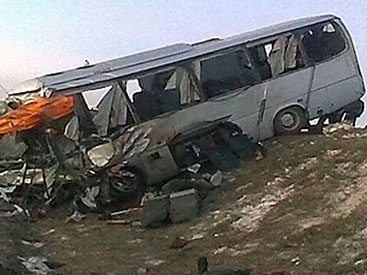 Azərbaycanda zəvvarların avtobusu aşdı - 3 nəfər öldü, 10 nəfər yaralandı