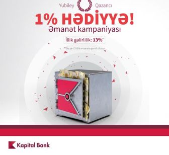 Kapital Bankdan “Yubiley qazancı”