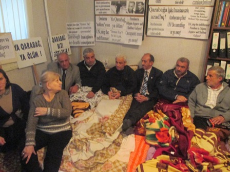 Qarabağ Azadlıq Təşkilatında aclıq aksiyası davam edir - FOTOLAR