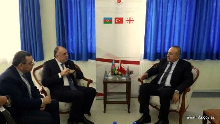 Elmar Məmmədyarov Türkiyə və Gürcüstan XİN başçıları ilə görüşdü – FOTOLAR