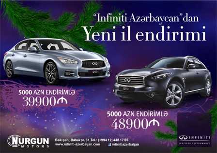 İnfiniti Azərbaycandan yeni ilə özəl təkliflər