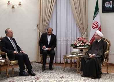 İran prezidenti Çavuşoğlu ilə Qarabağı müzakirə edib