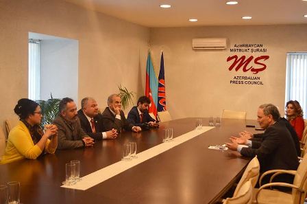 Türkiyəli media nümayəndələri Mətbuat Şurasında - FOTO