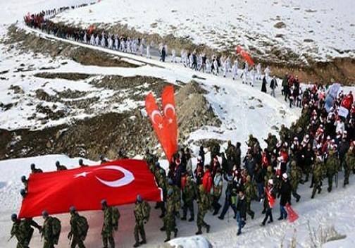 90 min Türk əsgəri şaxtada necə donub öldü - Sarıkamış faciəsinin 100 ili qeyd edildi - FOTOLAR