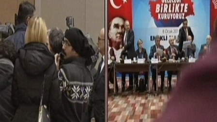Müxalifət liderinə ayaqqabı tulladılar