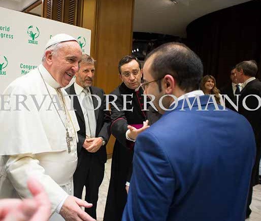 Azərbaycanlı gənc Roma Papası ilə görüşdü - FOTO
