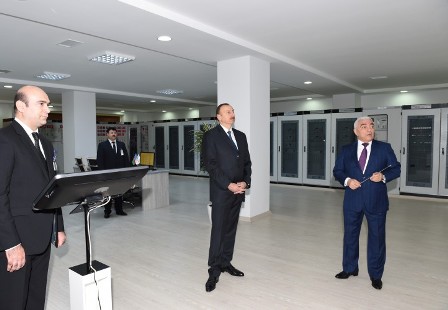 Prezident “Ağ şəhər-1” elektrik yarımstansiyasının açılışında – FOTOLAR 