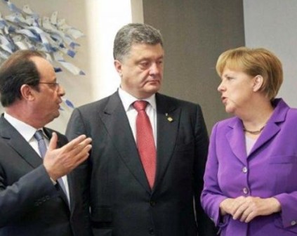 Olland, Merkel, Poroşenko Deboltsevodakı gərginliyi müzakirə etdilər 