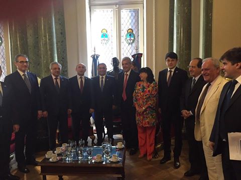 Azərbaycanlı deputatlar Argentina senatının sədri ilə görüşüblər - FOTOLAR
