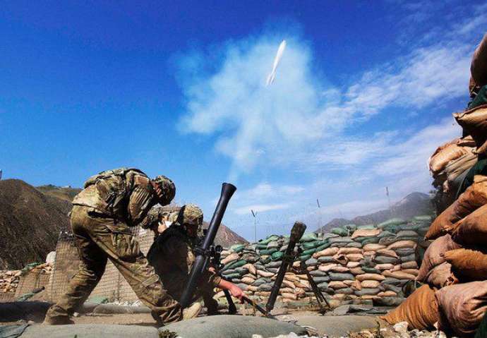 Ermənilər cəbhədə  minaatan və iriçaplı pulemyotları işə saldılar