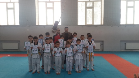 Uşaq və yeniyetmələrdən ibarət taekvondoçuların imtahanı keçirilib
