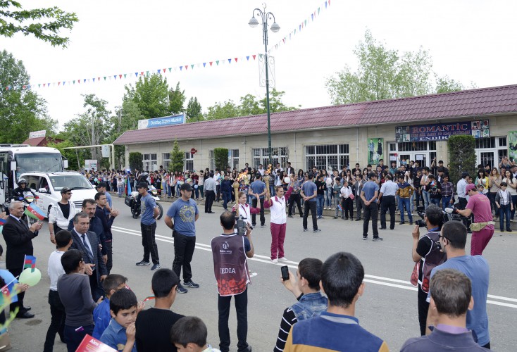 Birinci Avropa oyunlarının məşəli Ağcabədidə - FOTOLAR